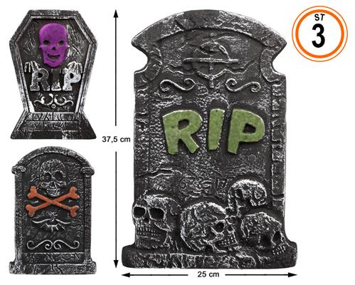 LAPIDE IN POLISTIROLO RIP 37X27CM ASS