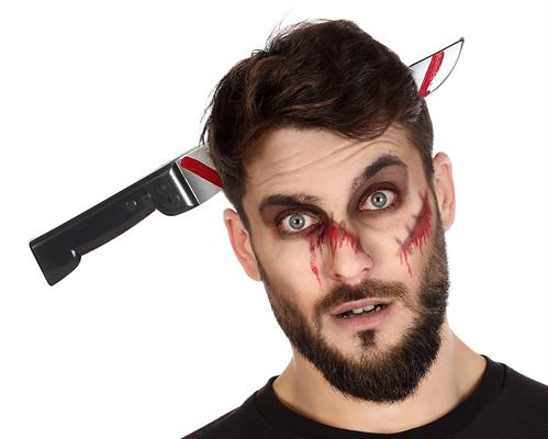 COLTELLO FINTO CHE ATTRAVERSA LA TESTA 33X15CM