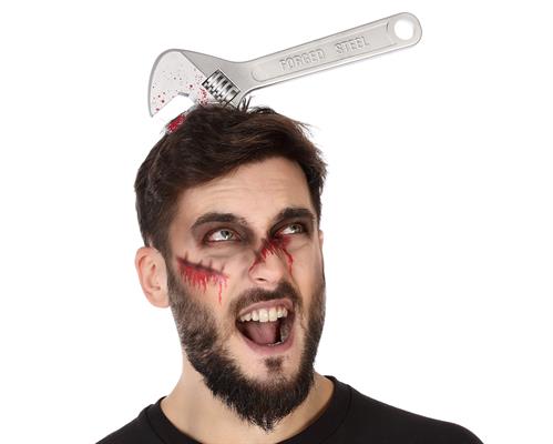 CHIAVE INGLESE CHE ATTRAVERSA LA TESTA 28CM