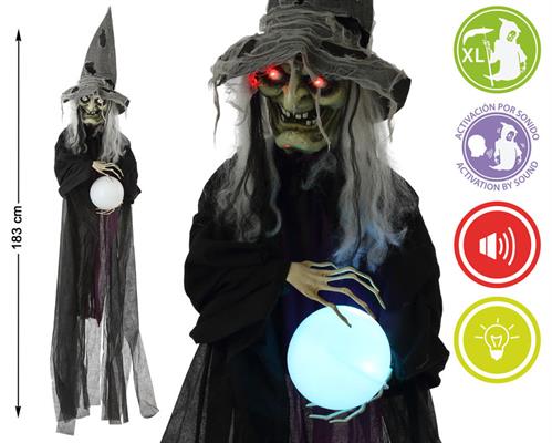 SCENOGRAFIA STREGA SOSPESA CON LUCE E SUONI 183CM