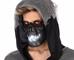 MASCHERA MEZZO VISO SCHELETRO NERO