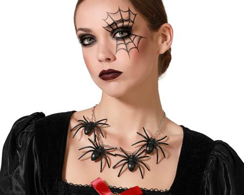 COLLANA CON RAGNI NERI