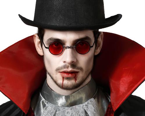 OCCHIALI ROSSI DA VAMPIRO
