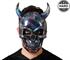 MASCHERA SCHELETRO CON CORNA METALLIZZATA
