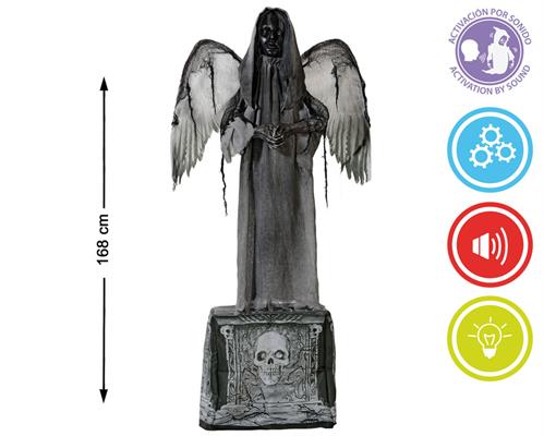 SCENOGRAFIA ANGELO DELLA MORTE CON SUONO, LUCE E MOVIMENTI