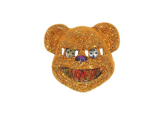 MASCHERA ORSO PAILLETTES ORO