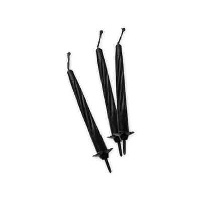 CANDELINE NERE 8CM 12 PEZZI