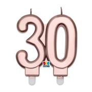 CANDELINA 30 ANNI ROSEGOLD 9CM