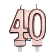 CANDELINA 40 ANNI ROSEGOLD 9CM