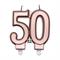 CANDELINA 50 ANNI ROSEGOLD 9CM
