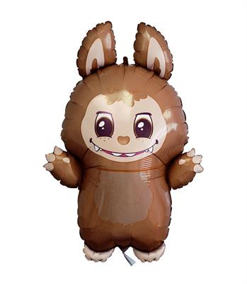 PALLONCINO IN MYLAR ANGRY BUNNY MARRONE 66CM