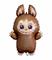 PALLONCINO IN MYLAR ANGRY BUNNY MARRONE 66CM