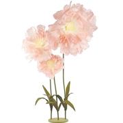 SET 3 ROSE DI COLORE ROSA 140CM CON BASE