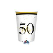 BICCHIERI BUON COMPLEANNO PRESTIGE 50 ANNI 200CC 6PZ