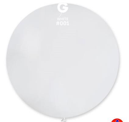 PALLONCINI IN LATTICE TONDO BIANCO 48CM 25PZ