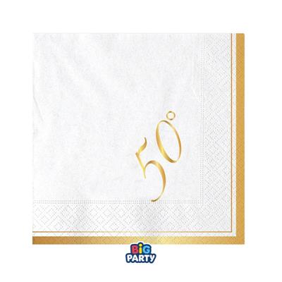TOVAGLIOLI METAL 50ESIMO 25X25CM 16PZ
