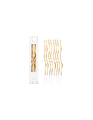 CANDELINE CURL ORO 13CM 8PZ