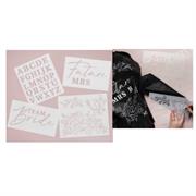 SET DA 4 STENCIL PER PERSONALIZZARE QUALSIASI CAPO PER FESTA NUB