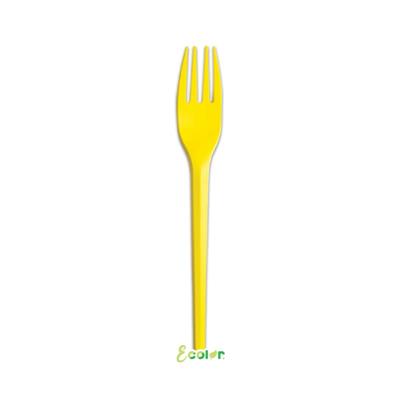 FORCHETTE ECOLOR COMPOSTABILI GIALLO 16CM 20PZ