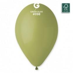 PALLONCINI IN LATTICE TONDO VERDE OLIVA 13CM 100PZ