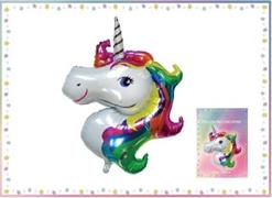 PALLONCINO IN MYLAR UNICORNO MULTICOLOR 90X72CM