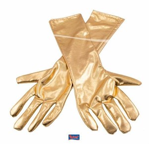 COPPIA DI GUANTI COLORE ORO METALLIZZATO