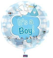 PALLONCINO IN MYLAR IT'S A BOY LUI AZZURRO 45CM