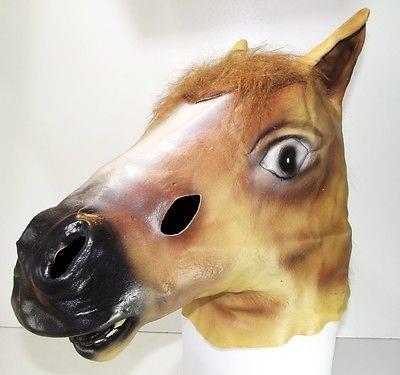 MASCHERA CAVALLO TESTA CON CRINIERA IN PELUCHE