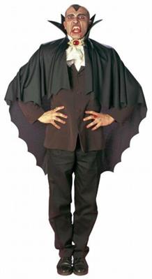 Mantello Vampiro Bambini E Adulti Reversibile Nero/Rosso | Costume Halloween Dracula Con Cappuccio In Raso, Taglia Unica