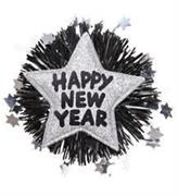 SPILLA HAPPY NEW YEAR ARGENTO E NERO