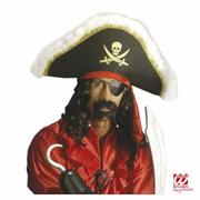 COPRICAPO UOMO PIRATA C/FASCIA ROSSA