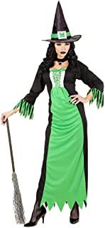 COSTUME DONNA STREGA VERDE LUNGO TAGLIA L