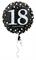 PALLONCINO IN MYLAR 18 ANNI NERO SPARKLE 45CM