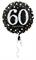 PALLONCINO IN MYLAR 60 ANNI NERO SPARKLE 45CM