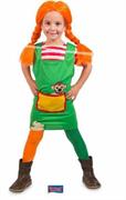 COSTUME BIMBA PIPPI CALZELUNGHE TAGLIA 6-8 ANNI