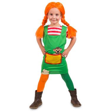 COSTUME BIMBA PIPPI CALZELUNGHE TAGLIA 6-8 ANNI