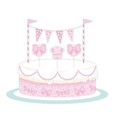 SET DECORAZIONI TORTA BABY GIRL