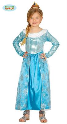 COSTUME BAMBINA PRINCIPESSA GHIACCIO TAGLIA 5-6 ANNI