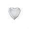 PALLONCINO IN MYLAR MINI SHAPE CUORE ARGENTO 25CM