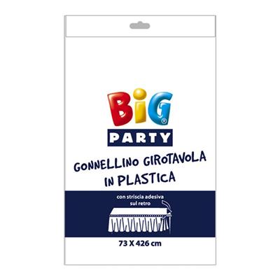 GONNELLINO GIROTAVOLA IN PVC BIANCO 73X426CM