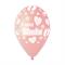 PALLONCINI IN LATTICE TONDO ROSA E UNA BIMBA 33CM 5PZ