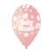 PALLONCINI IN LATTICE TONDO ROSA BABY SHOWER 33CM 5PZ