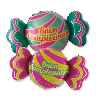 PALLONCINO IN MYLAR CANDY BUON COMPLEANNO 51X103CM