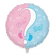 PALLONCINO IN MYLAR GENDER REVEAL PARTY 45CM