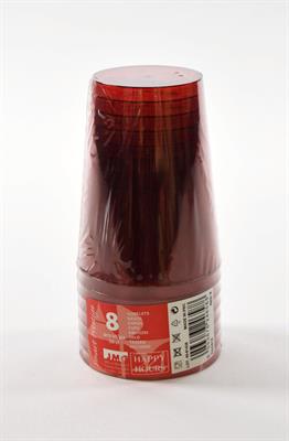 BICCHIERI RIUTILIZZABILI ROSSO 30CL 8PZ