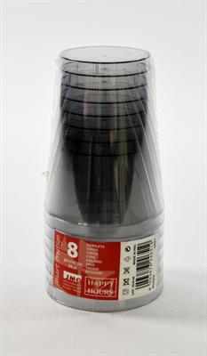 BICCHIERI RIUTILIZZABILI GRIGIO 30CL 8PZ