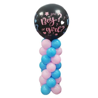 TORRETTA SCOPPIO GENDER REVEAL E 20 PALLONCINI ALL'INTERNO