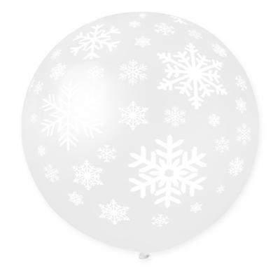 PALLONCINI IN LATTICE REGALO NEL PALLONE FIOCCHI DI NEVE 45CM 25