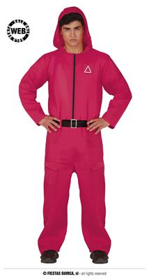 COSTUME UNISEX THE GAMER ROSA/ROSSO TAGLIA XL