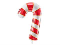 PALLONCINO IN MYLAR SAGOMATO CANDY CANE ROSSO 50X82CM